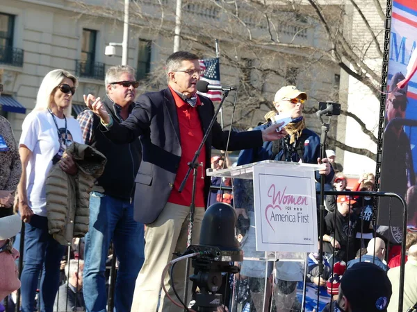 Diciembre 2020 Freedom Plaza Washington Mientras Energizaba Enormes Masas Radicales — Foto de Stock