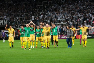 SAO PAULO - 12 Şubat 2020: COPA LİBERTADORES 2020 CORINTHIANS-GUARANI Corinthians karşı Guarani takımı (Paraguay) Copa Libertadores da America 2020, Arena Corinthians
