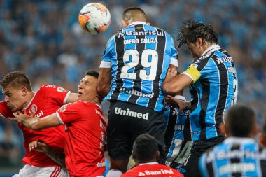 PORTO ALEGRE - FEB15, 2020: INTER VS GREMIO - during a match against Gremio, validated by the semifinal of the Gaucho 2020 Championship, at the Beira-Rio stadium, in Porto Alegre