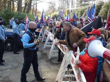 28 Kasım 2020. Red Bank, New Jersey, ABD: Haklarından mahrum bırakılan Amerikalılar, New Jersey Valisi Murphy House 'a, 3 No.lu seçimlerin ve Amerikan geleceklerinin kasıtlı olarak-