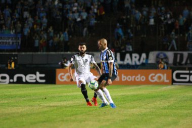 Porto Alegre - Ekim 02, 2019: Gremio 'ya karşı oynanan maçta, Amerika' nın Copa Libertadores takımının yarı finallerinde 1. maçta geçerlidir.