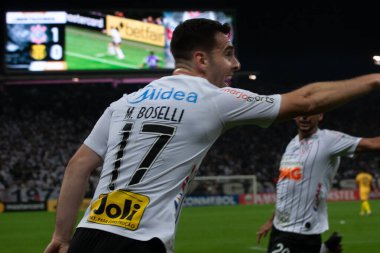 SAO PAULO - 12 Şubat 2020: COPA LİBERTADORES 2020 CORINTHIANS-GUARANI Corinthians karşı Guarani takımı (Paraguay) Copa Libertadores da America 2020, Arena Corinthians