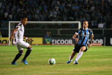 Porto Alegre - Ekim 02, 2019: Gremio 'ya karşı oynanan maçta, Amerika' nın Copa Libertadores takımının yarı finallerinde 1. maçta geçerlidir.