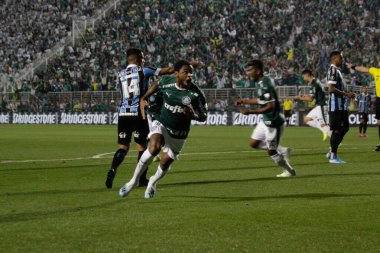 PORTO ALEGRE - FEB 22, 2020: GREMIO - during a match against Gremio, validated by the semifinal of the Gaucho 2020 Championship, at the Beira-Rio stadium, in Porto Alegre