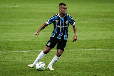 Porto Alegre - Ekim 02, 2019: Gremio 'ya karşı oynanan maçta, Amerika' nın Copa Libertadores takımının yarı finallerinde 1. maçta geçerlidir.