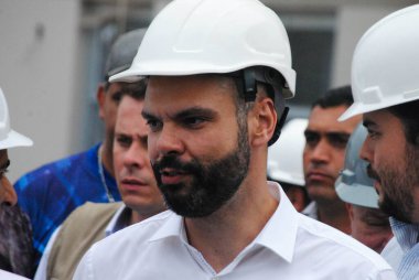 Sao Paulo Belediye Başkanı UPA kliniğini ziyaret etti. 21 Temmuz 2020, Sao Paulo, Brezilya: Sao Paulo Belediye Başkanı Bruno Covas, eski federal şerif yardımcısı Antonio Goulart, konsey üyesi Rodrigo Goulart ve UPA Maria Antonieta 'nın çalışmalarını ziyaret etti., 