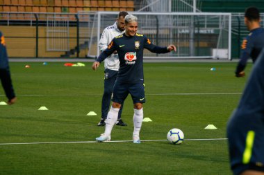 SAO PAULO - SEPT 04, 2019: BRAZILIAN SELECTION TRAINING. trains before the friendly against Colombia, at Estadio do Pacaembu