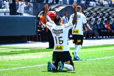 SAO PAULO - OCT 19, 2019: CORINTHIANS during the match between valid for the 27th round of the Brazilian Championship, at the Corinthians Arena in Itaquera