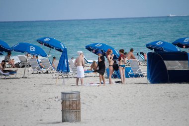 MIAMI (USA) .23 / 01 / 2020 - insanlar Miami Beach, ABD 