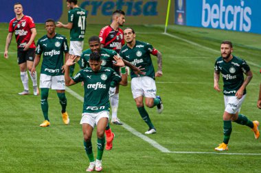 SAO PAULO, SP, BRAZIL, 28.11.2020: Sao Paulo, Brezilya 'da iki takım arasında futbol maçı