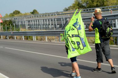 Emilia-Romagna Grand Prix Moto 'su. 20 Eylül 2020, Misano, İtalya: Bu Pazar (20) İtalya 'daki Circuit Marco Simoncelli' de Emilia-Romagna Grand Prix Moto 'da hareket var. Pilot Vinales kutuptan başladıktan sonra Misano 'da kazanıyor. Genişlik