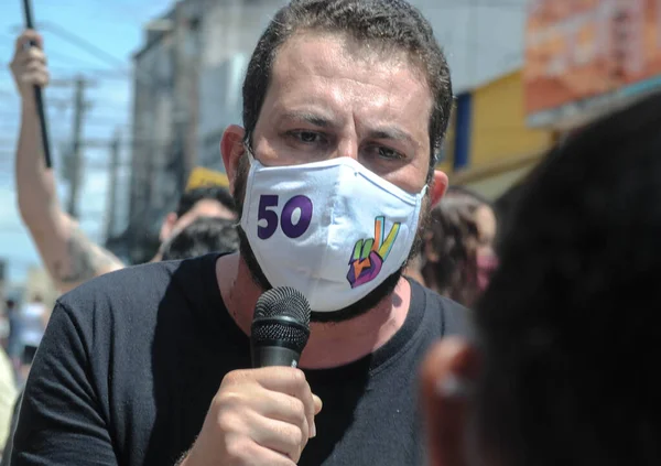 Kandidatvalskampanj Till Borgmästaren Sao Paulo Oktober 2020 Sao Paulo Brasilien — Stockfoto