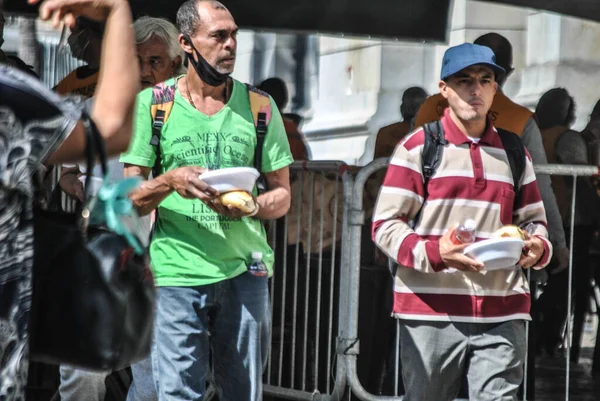 Int Solidaritet För Hemlösa Mitt Covid Augusti 2020 Sao Paulo — Stockfoto