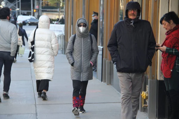 Noviembre 2020 Nueva York Estados Unidos Los Neoyorquinos Enfrentan Hoy — Foto de Stock