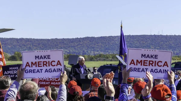 Make America Great Again Rally Con Vicepresidente Pence Pensilvania Octubre — Foto de Stock