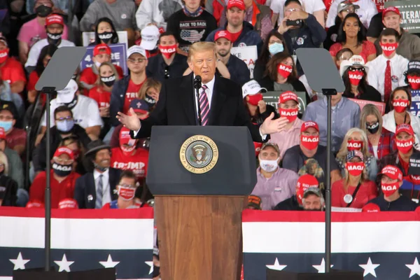 Nowość Prezydent Usa Donald Trump Przemawia Rajdzie Pittsburgu Września 2020 — Zdjęcie stockowe