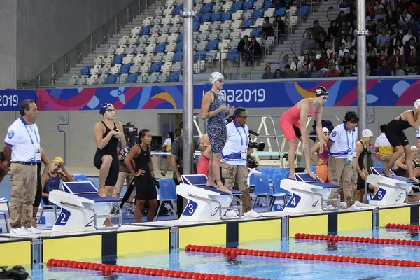 Lima Peru 2019 Final 4X200M Revesamento Livre Final 4X200M Feminino — Zdjęcie stockowe