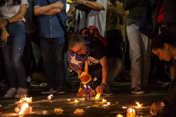 Barcelona Espanha 2019 Protesto Pela Liberdade Catalunha — Fotografia de Stock