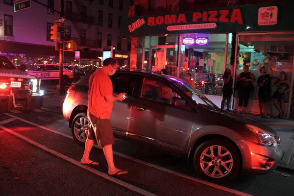 Nova York Eua 2020 Acidente Brasileiros Manhattan Motorista Atropelou Fugiu — Stok fotoğraf