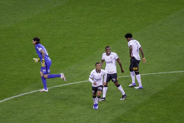 Oktober 2020 Sao Paulo Brazilië Matheus Alvarenga Van Corinthians Viert — Stockfoto