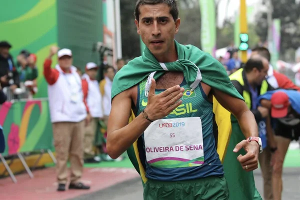 Lima Peru 2019 Maratona 20Km Marcha Masculino Ouro Ficou Com — Stock Photo, Image
