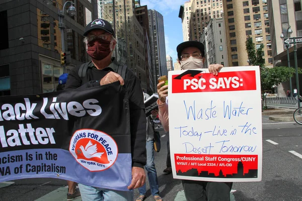 Nova York Eua 2020 Protesto Pacifico Clima Nova York Protesto — Stockfoto