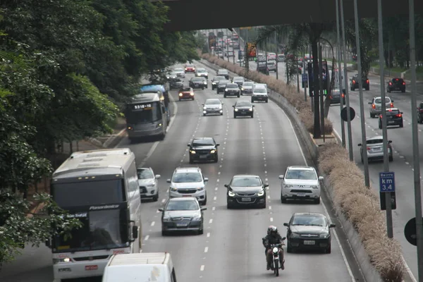 Sao Paulo 2021 Trafic Lourd Sao Paulo Brésil — Photo