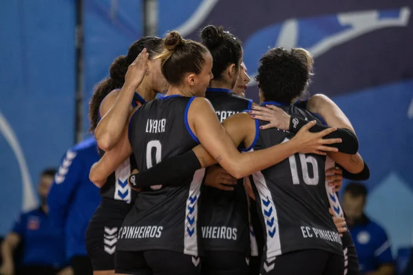 Sao Paulo 2020 Superliga Pinheiros Sao Caetano Volleyball Match Valid — Stock Photo, Image