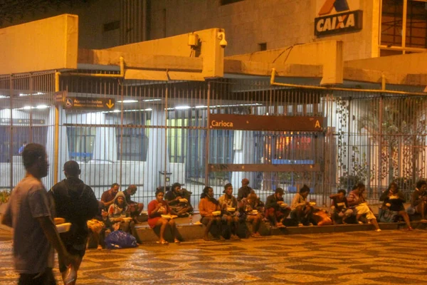 Rio Janeiro 2020 Люди Протестуют Рио Жанейро Бразилия — стоковое фото