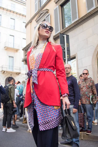 Milan Itálie 2019 Movimentacao Movimentacao Entes Desfile Armani Ss20 Milan — Stock fotografie