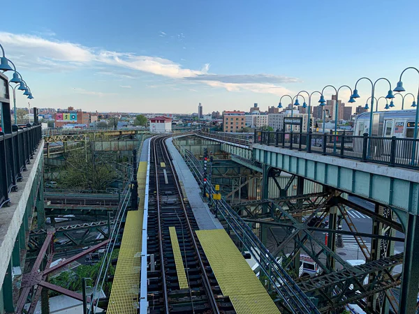 Brooklyn Usa 2020 Meter Line Repairs Orkanen Sandy Skadade Järnvägstunneln — Stockfoto