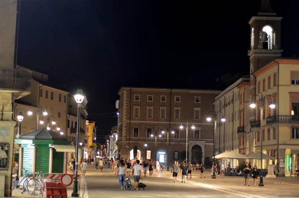 Rimini Pembe Gece Nin Son Günü Ağustos 2020 Rimini Talya — Stok fotoğraf