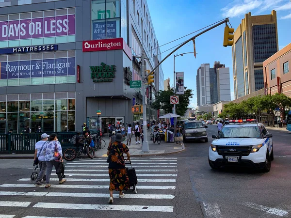 Harlem Usa 2020 Travel Vendors Streets Usa Straßenverkäufer Werden Entlang — Stockfoto