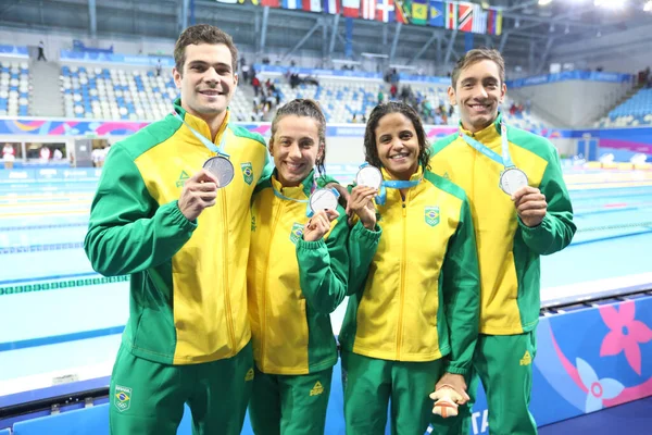 Lima Pérou 2019 4X100M Rele Livre Misto Final Brasil Ficou — Photo