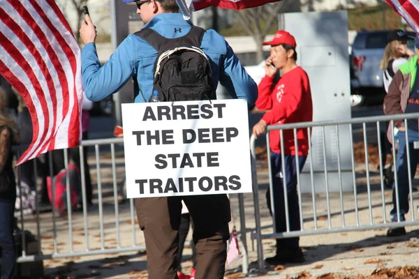 November 2020 Washington Maryland Usa Trump Támogatói Gyűlnek Össze Freedom — Stock Fotó