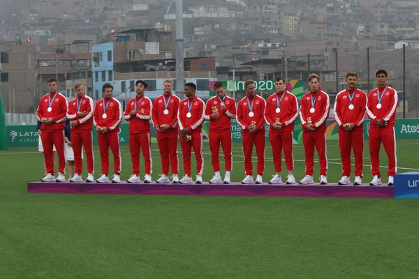 Lima Peru 2019 Premiacao Rugby Masculino Podio Rugby Masculimo Com — Stock Photo, Image