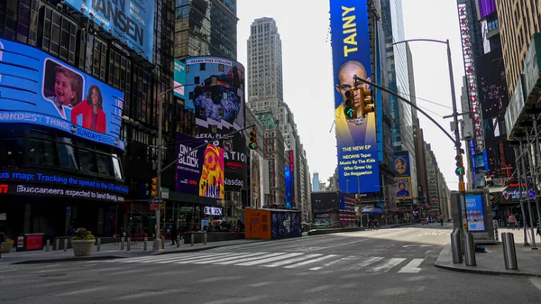 Calles Nueva York Durante Pandemia Coronavirus — Foto de Stock