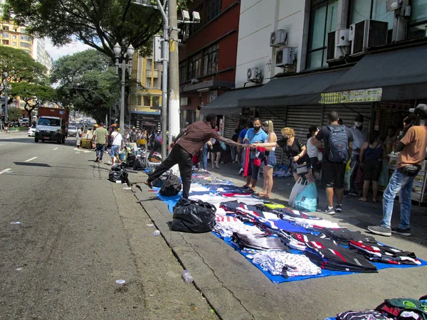 Int Movimiento Personas Mercado Popular Del Centro Sao Paulo Diciembre — Foto de Stock