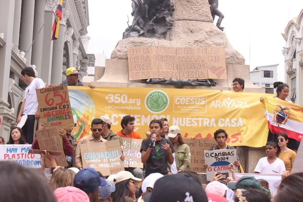 Sao Paulo 2019 People Manifest Climate — Stock Fotó