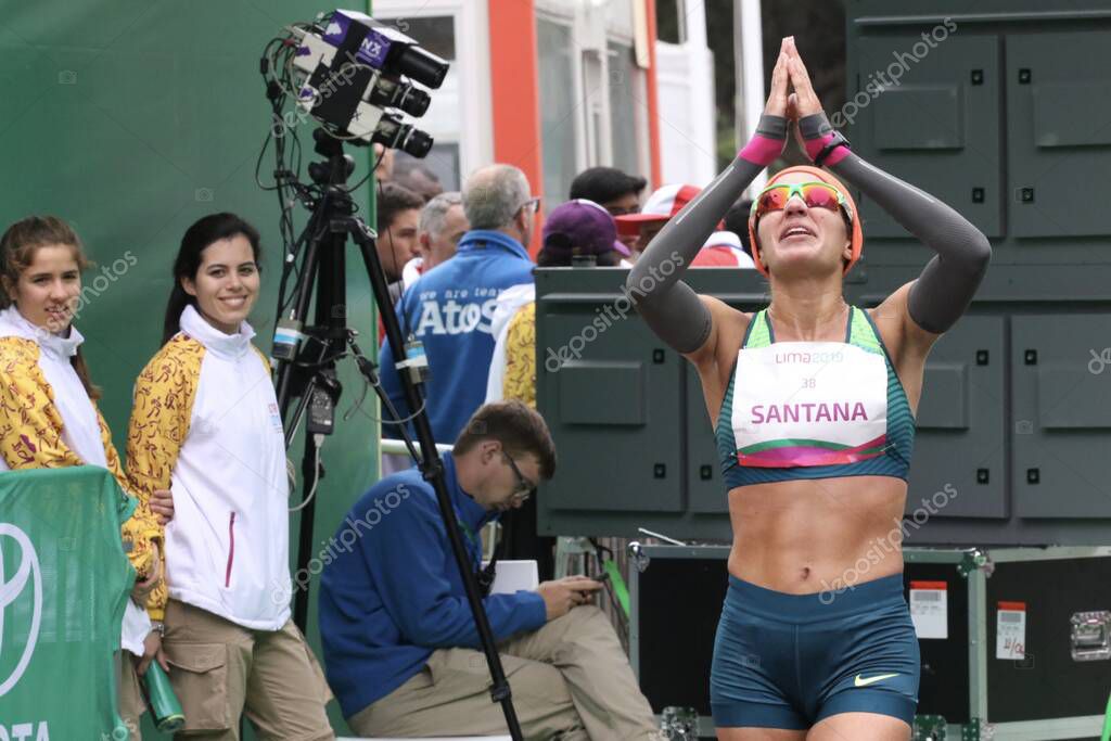 Lima Peru 11 08 2019 Maratona 50km Marcha Feminino O 50 Km Marcha Feminino Do Jogos Pan