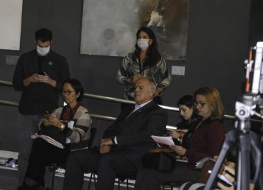 13,2020 tarihli Covid-19.April basın toplantısı güncellemesi, Sao Paulo, Brezilya: Sao Paulo Valisi Joao Doria, bu Pazartesi günü Palacio dos Bandeirantes 'de düzenlediği basın toplantısında Coronavirus' la (COVID-19) mücadele tedbirlerini açıkladı. Basın toplantısında.