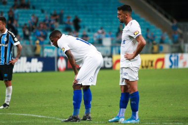 Porto Alegre - Ekim 02, 2019: Gremio 'ya karşı oynanan maçta, Amerika' nın Copa Libertadores takımının yarı finallerinde 1. maçta geçerlidir.
