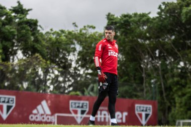Sao Paulo - 3 Mart 2020: Sao Paulo takımının eğitimi sırasında. Eylem, Sao Paulo 'nun batısındaki Barra Funda' nın tomografisinde gerçekleştirildi.
