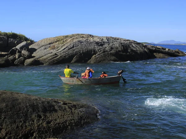 (INT) Movement of people at Itatiaia Island. January 20, 2021, Vila Velha, Espirito Santo, Brazil: Movement of people on the island of Itatiaia, ideal place to spend hours with the family. It is 1.5 KM from Itapoa beach and has several options for bo