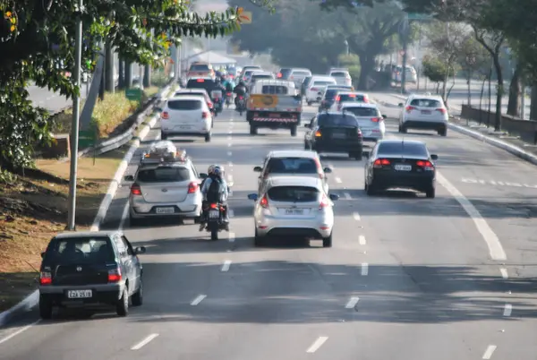 Traffic Sao Paulo October 2020 Sao Paulo Brazil Heavy Traffic — Stock Photo, Image