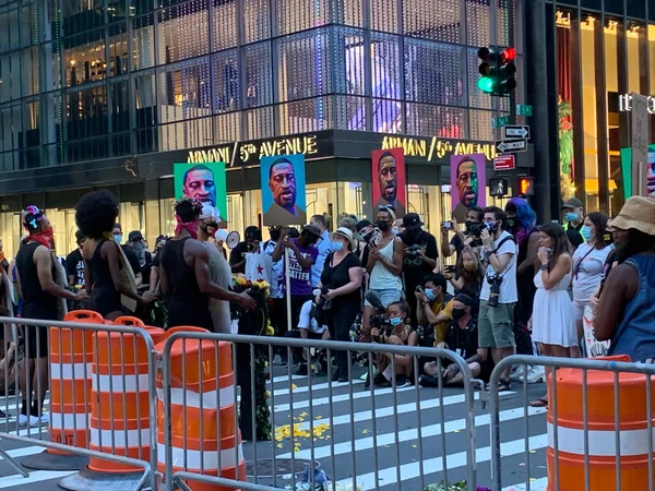 Black Lives Matter Protesto Trump Tower Julho 2020 Nova York — Fotografia de Stock