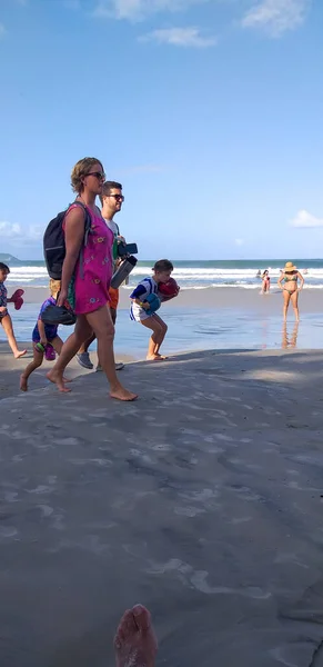Flianopolis 2020 ビーチの人々の動き Praia Matadeiro — ストック写真