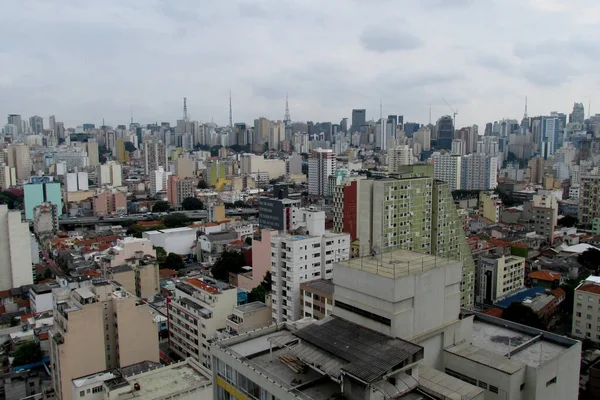 圣保罗市中心的空中景观 2020年9月23日 巴西圣保罗 科罗纳韦勒斯流行病肆虐期间圣保罗市中心的空中景观 — 图库照片