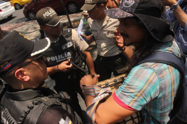 Guayaquil - Guayas, 26 / 08 / 2019 - Ekvador 'da protesto gösterileri 