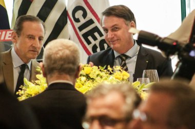 Sao Paulo (SP), 03 / 02 / 2020 - Brezilya Cumhurbaşkanı Jair Bolsonaro insanlarla görüştü